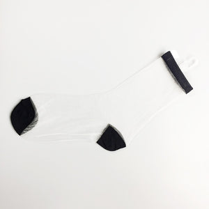 Hipster Harajuku Ankle Ladies Socks Women Fashion Transparent Stripe Short Female Summer Women&#39;s Socks Summer Black White Socks | TageUnlimited