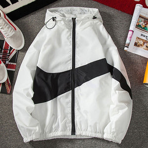 Men’s Winter Fall Thin Hoodies Outfits, Long Sleeve Color Block Zipper Hooded Sweatshirts New Fashion | TageUnlimited