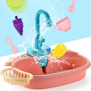 Kids Kitchen Toys Simulation Electric Dishwasher Pretend Play Mini Kitchen Food Educational Summer Toys Role Playing Girls Toys | TageUnlimited