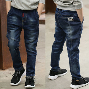IENENS Boys Jeans Denim Trousers Kids Clothes Children Clothes Spring Young Boy Straight Cowboy Trousers Casual Pants 4-11 Years | TageUnlimited