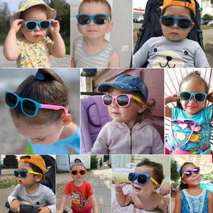LongKeeper Kids Polarized Sunglasses TR90 Boys Girls Sun Glasses Silicone Safety Glasses Gift For Children Baby UV400 Eyewear | TageUnlimited