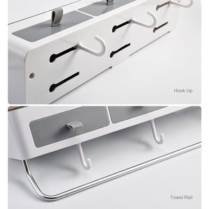 Punch-free Bathroom Organizer Rack Shampoo Cosmetic Storage Rack Bath kitchen Towel Holder Household Items Bathroom Accessories | TageUnlimited