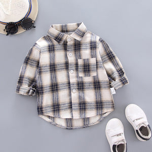 IENENS Spring Thin Shirts Baby Boys Long Sleeve Striped Print Shirts Kids Tops Tees Shirts Casual Blouse | TageUnlimited