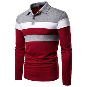 Mens Casual Shirts Long Sleeve Warm Stretch Slim Basic Shirt Striped Print  Long Sleeve Shirt S -5XL | TageUnlimited