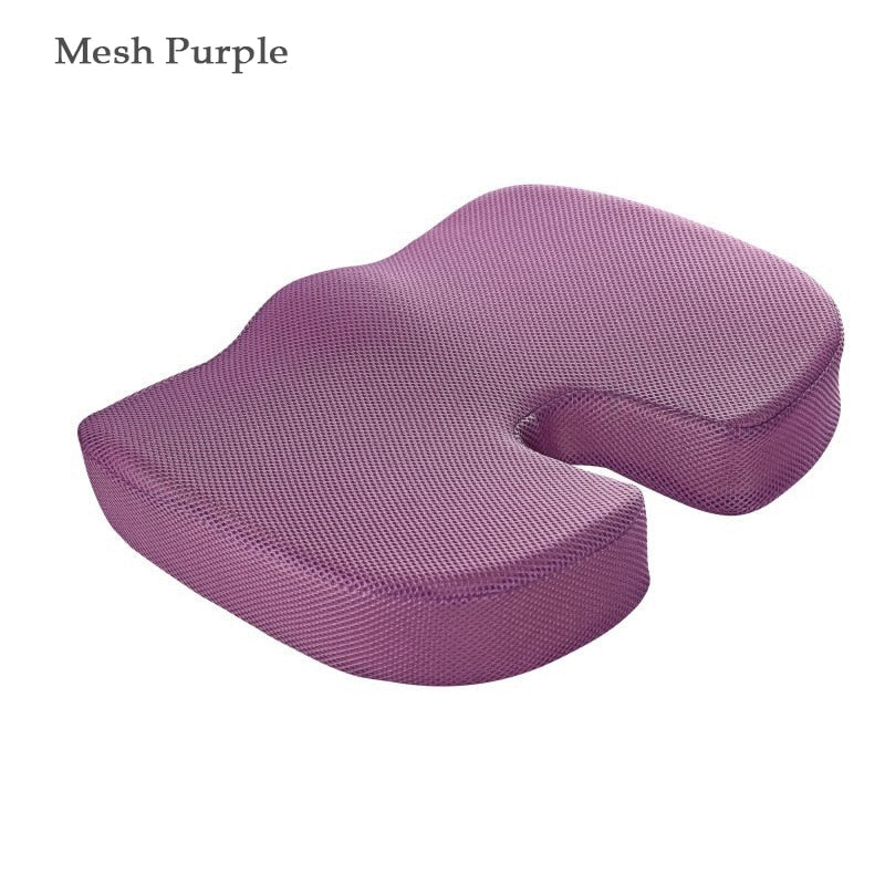Orthopedics Hemorrhoids Seat Cushion Memory Foam Car Rebound Cushion Office Chair Lumbar Support Pain Relief Breathable Pillow | TageUnlimited