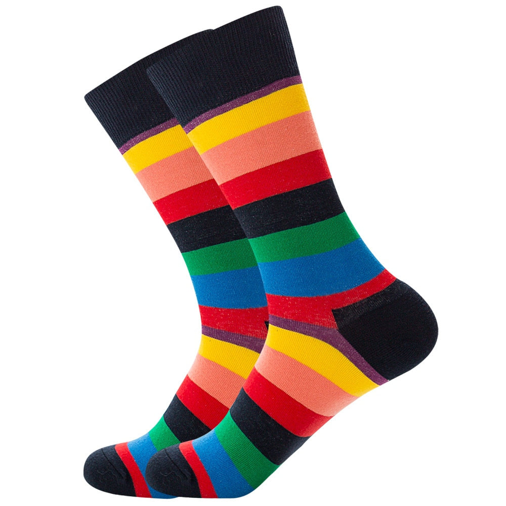 Stripe Happy Socks Men Women Cotton Funny Crew Socks Personality Painting Zebra Pattern Female Male Harajuku Skateboard Socks | TageUnlimited