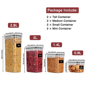 GoMaihe Food containers  Kitchen jars  storage Organization Cereal Dispenser for Storing Pasta kitchen Storage Organizer boxes | TageUnlimited