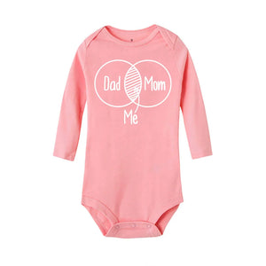 Mom Plus Dad Equal Me Newborn Clothes Infant Bodysuits Toddler Baby Jumpsuits Outfits Funny Humor Child Kid Long Sleeve Clothing