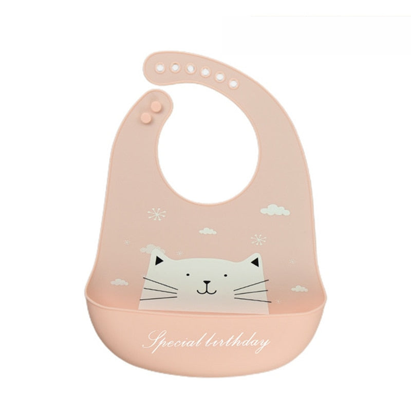 Waterproof Baby Bibs Soft Silicone Scarf Cute Cartoon Brint Baby Items Boys And Girls Adjustable Bibs Burp Sloths | TageUnlimited