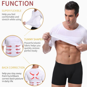 Men Slimming Shaper Posture Vest Male Tummy Abdomen Corrector Compression Body Modeling Fat Burner Chest Tummy Shirt Corset | TageUnlimited