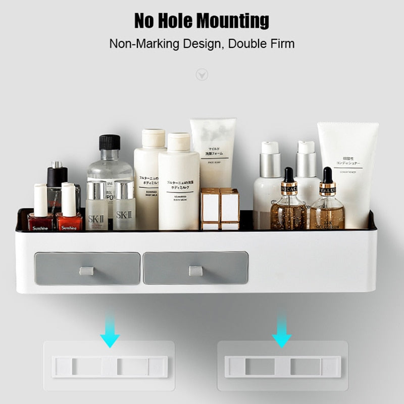 Punch-free Bathroom Organizer Rack Shampoo Cosmetic Storage Rack Bath kitchen Towel Holder Household Items Bathroom Accessories | TageUnlimited