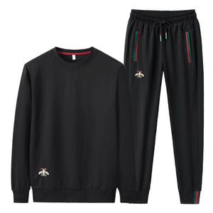 Autumn New Embroidered O-neck Long Sleeved Casual Tracksuit Men Track Suit Two Piece Sets Streetwear Clothing Sweatsuit | TageUnlimited