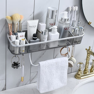 Punch-free Bathroom Shelf Shampoo Cosmetic Towel Storage Rack Organizer Bath Corner Holder Household Items Bathroom Accessories | TageUnlimited