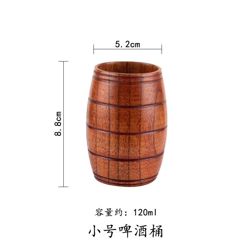 Restaurant Home Handle Coffee Cup Gift Handy Wooden Cup Jujube Creative Water Cup Water Bottle Kitchen Items Wholesale Items | TageUnlimited