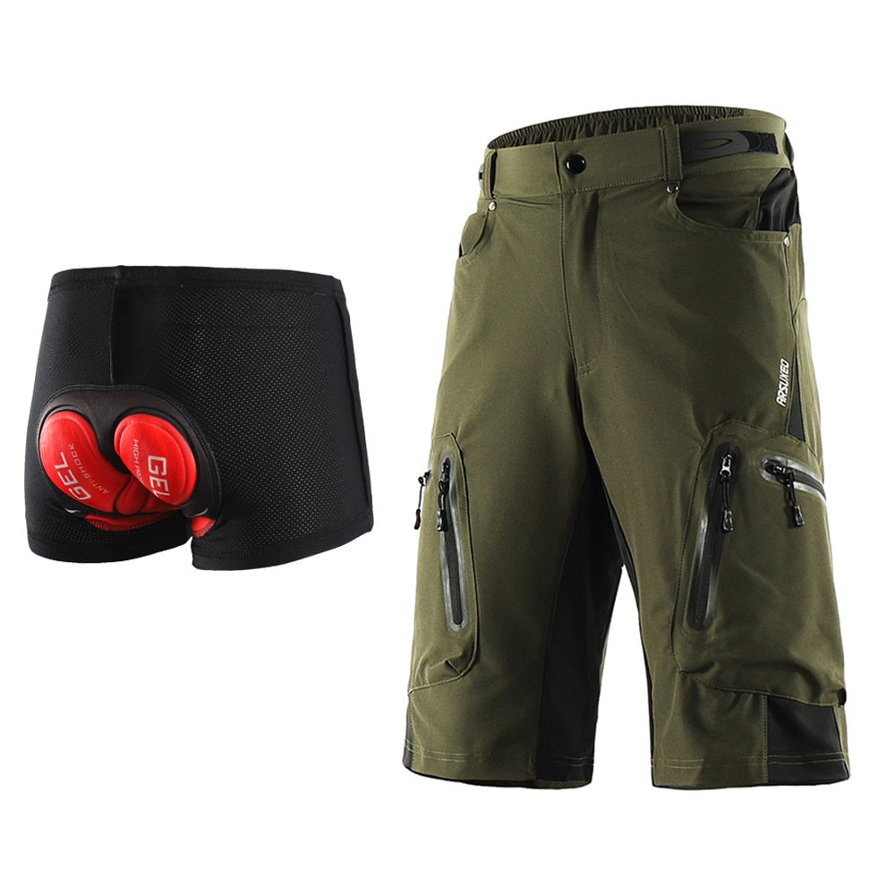 ARSUXEO Men Outdoor Sports Cycling Shorts MTB Downhill Trousers Mountain Bike Bicycle Shorts Water Resistant Loose Fit 1202 | TageUnlimited
