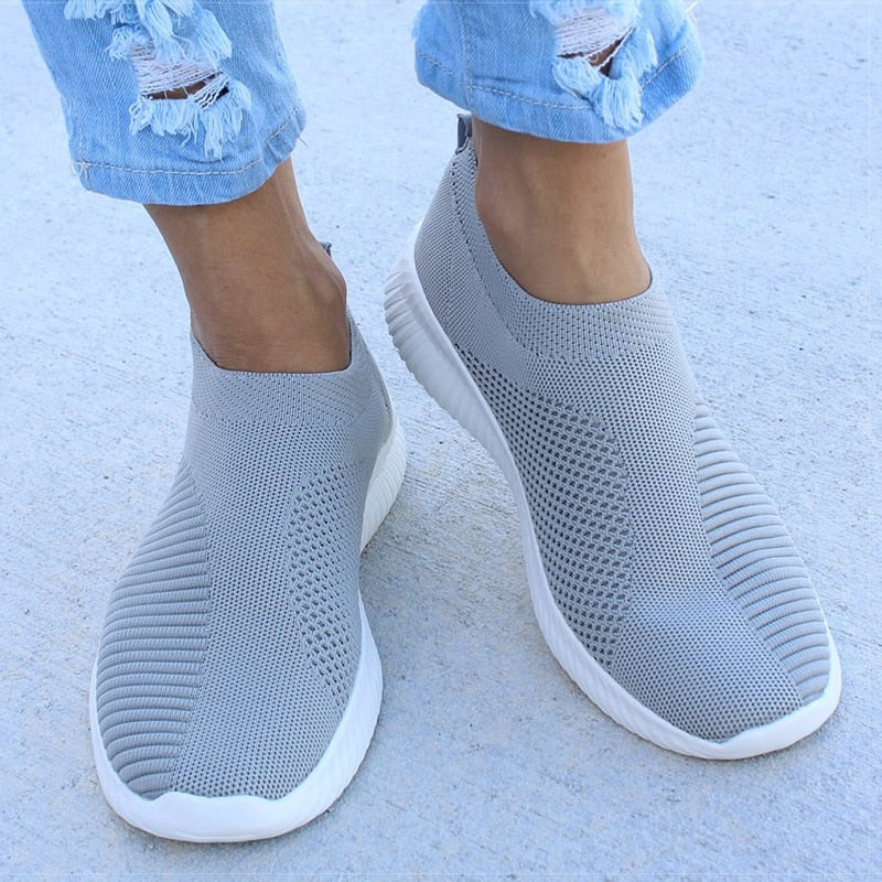 Women Flat Slip on White Shoes Woman Lightweight White Sneakers Summer Autumn Casual Chaussures Femme Basket Flats Shoes | TageUnlimited