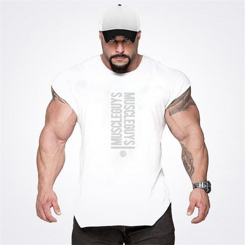 Mens Gym Singlets Sweatshirts sleeveless Vest letters print Bodybuilding Fitness male tank top Shirts Casual Muscle shirt | TageUnlimited