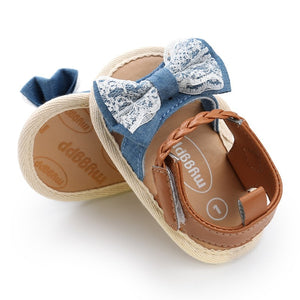 Baby Girl Shoes Infant Canvas Bow-knot Kids Beach Baby Walking Shoes First Walkers New | TageUnlimited