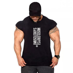 Mens Gym Singlets Sweatshirts sleeveless Vest letters print Bodybuilding Fitness male tank top Shirts Casual Muscle shirt | TageUnlimited