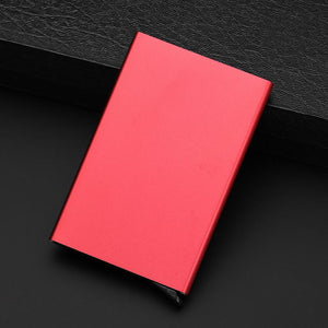 Anti-theft ID Credit Card Holder Minimalist Porte Carte Thin Aluminium Metal Wallets Pocket Case Bank Women Men Credit Card Box | TageUnlimited