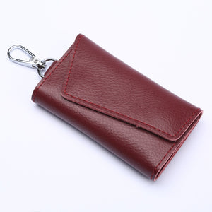 Genuine Leather Keychain Men Women Key Holder Organizer Pouch Cow Split Car Key Wallet Housekeeper Key Case Mini Card Bag | 0 | TageUnlimited