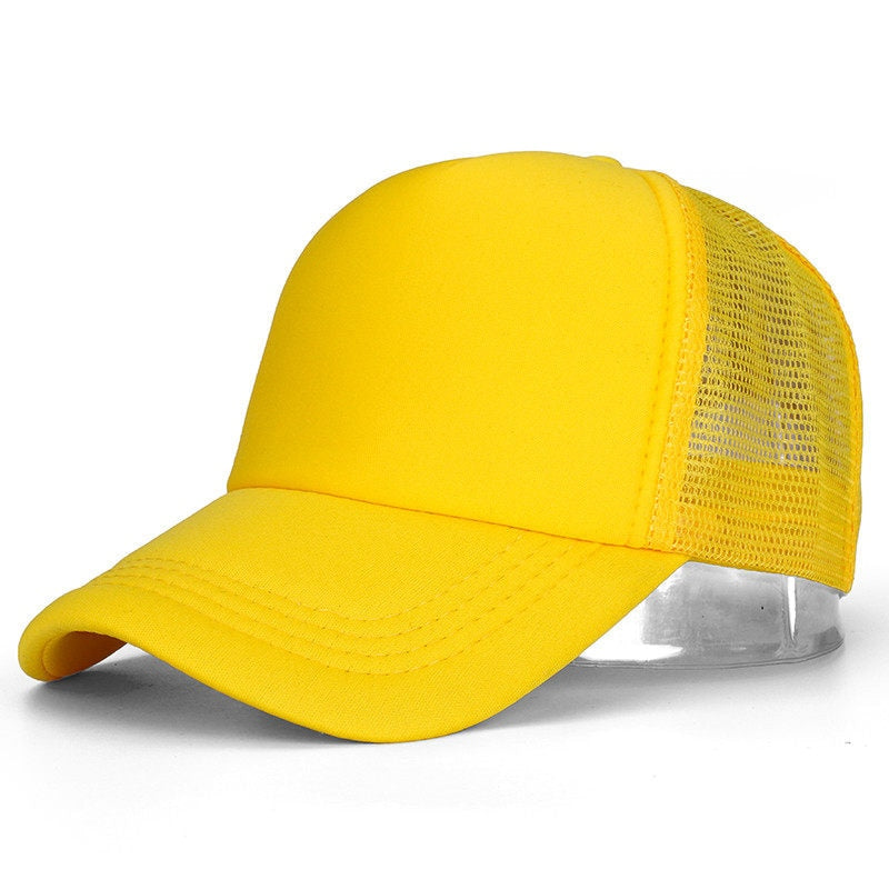 Unisex Cap Casual Plain Mesh Baseball Cap Adjustable Snapback Hats.