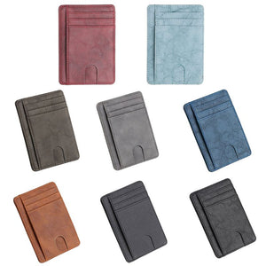 Slim RFID Blocking Leather Wallet Credit ID Card Holder Purse Money Case for Men Women Fashion Bag 11.5x8x0.5cm | TageUnlimited