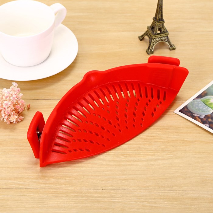 Silicone Pot Filter Kitchen Clip Pot Filter Drain Excess Liquid Drain Pasta Vegetable Cookware Kitchen Tools | TageUnlimited