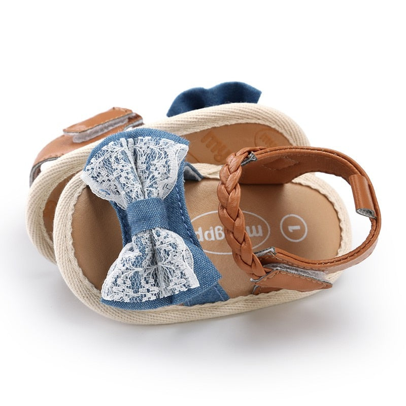 Baby Girl Shoes Infant Canvas Bow-knot Kids Beach Baby Walking Shoes First Walkers New | TageUnlimited