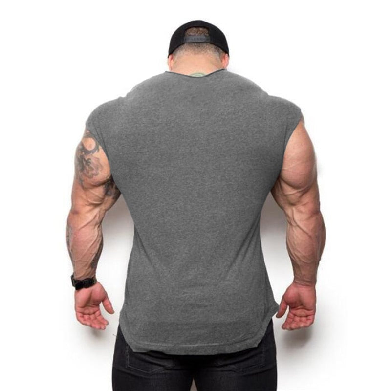 Mens Gym Singlets Sweatshirts sleeveless Vest letters print Bodybuilding Fitness male tank top Shirts Casual Muscle shirt | TageUnlimited