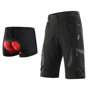 ARSUXEO Men Outdoor Sports Cycling Shorts MTB Downhill Trousers Mountain Bike Bicycle Shorts Water Resistant Loose Fit 1202 | TageUnlimited