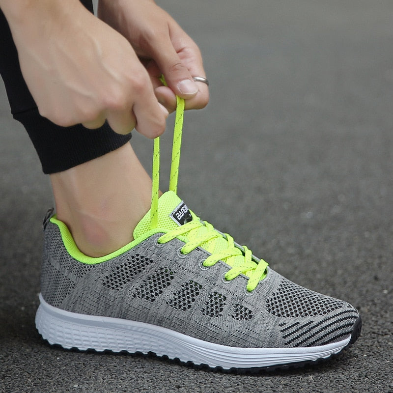 Women Casual Shoes Fashion Breathable Walking Mesh Flat Shoes Woman White Sneakers Women  Tenis Feminino Female Shoes | TageUnlimited