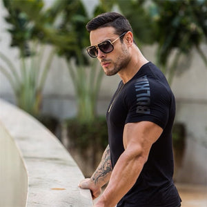 Bodybuilding and Fitness Shirts Mens Short Sleeve T-shirt GymS Shirt Men Muscle Tights Gasp Fitness T Shirt tops | TageUnlimited