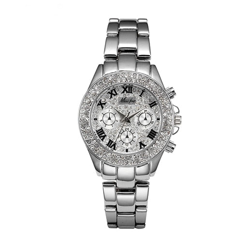 MISSFOX Womens Watch Shockproof Waterproof Luxury Ladies Ar Metal Watch bracelets Rhinestone Bu Cheap Watches Dropshipping | TageUnlimited