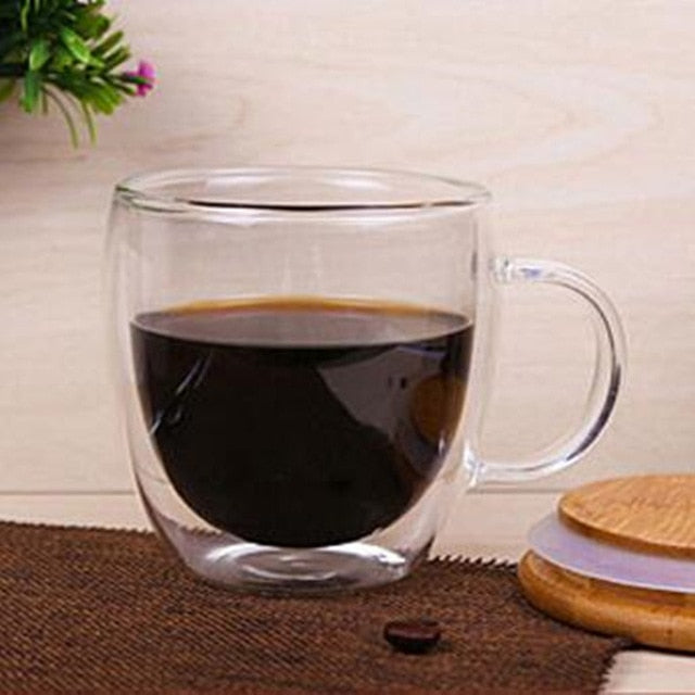 Double Wall Glass Mug Resistant Tea Beer Mug Milk Lemon Juice Cup Drinkware Lover Coffee Cups Mug Gift | 0 | TageUnlimited