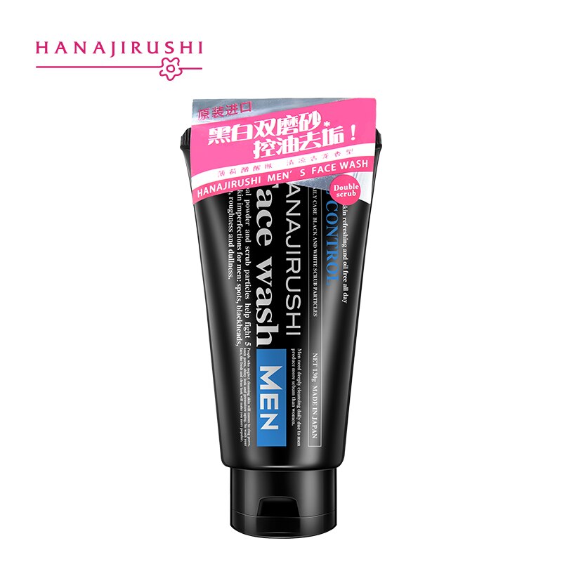 HANAJIRUSHI Oil Control Face Wash For Men Limpiador Facial Cleanser Skin Balancing Moisture Cleaning Pores Men’s  skin care 130g | TageUnlimited