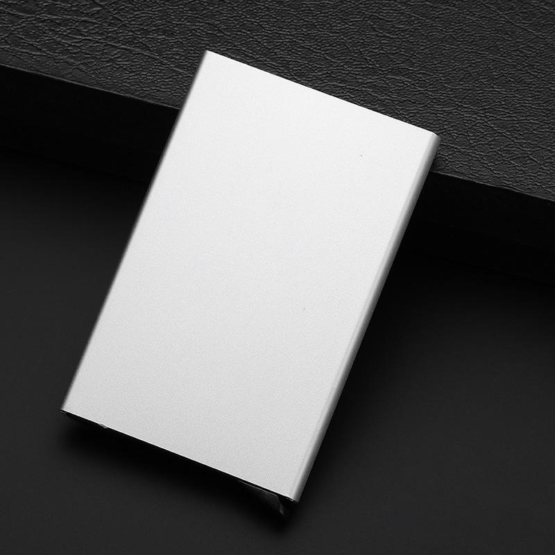 Anti-theft ID Credit Card Holder Minimalist Porte Carte Thin Aluminium Metal Wallets Pocket Case Bank Women Men Credit Card Box | TageUnlimited