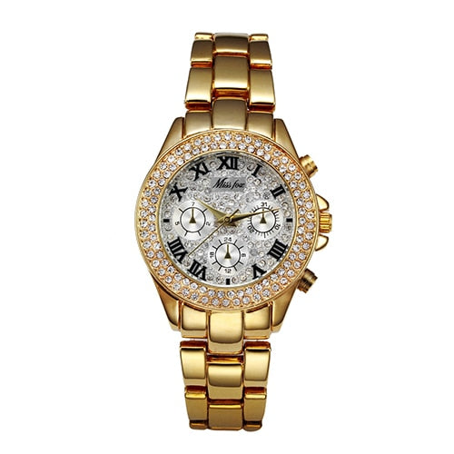 MISSFOX Womens Watch Shockproof Waterproof Luxury Ladies Ar Metal Watch bracelets Rhinestone Bu Cheap Watches Dropshipping | TageUnlimited