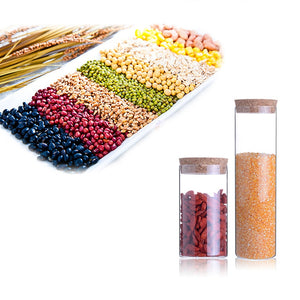 Transparent glass jars Seal jars Grains storage Bottles spice jar kitchen storage cans Kitchen Storage Organization | TageUnlimited