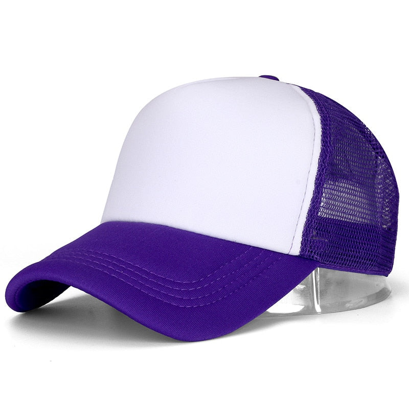 Unisex Cap Casual Plain Mesh Baseball Cap Adjustable Snapback Hats. | TageUnlimited