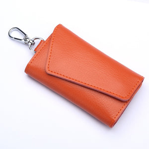 Genuine Leather Keychain Men Women Key Holder Organizer Pouch Cow Split Car Key Wallet Housekeeper Key Case Mini Card Bag | 0 | TageUnlimited