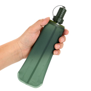 Water Bottle TPU Folding Soft Flask Sport Water Bottle Water Bag Collapsible Drink Water Bottle Water Bag Running Camping Hiking | TageUnlimited