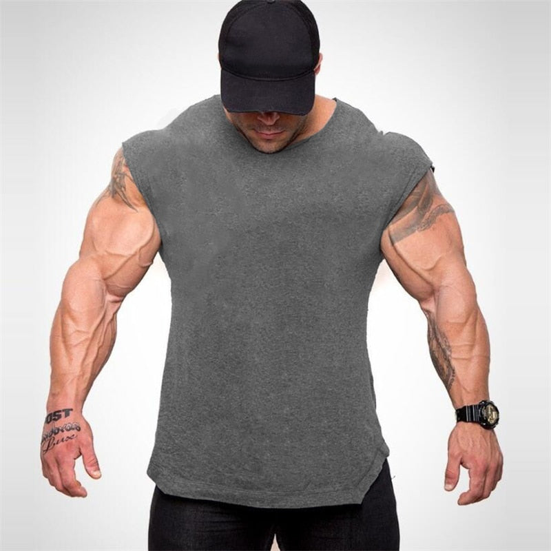 NEW Mens Gym Singlets Sweatshirts sleeveless Vest letters print Bodybuilding Fitness male tank top Shirts Casual Muscle shirt | TageUnlimited