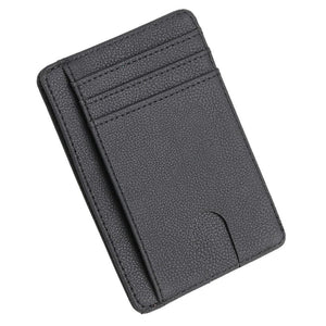 Slim RFID Blocking Leather Wallet Credit ID Card Holder Purse Money Case for Men Women Fashion Bag 11.5x8x0.5cm | TageUnlimited