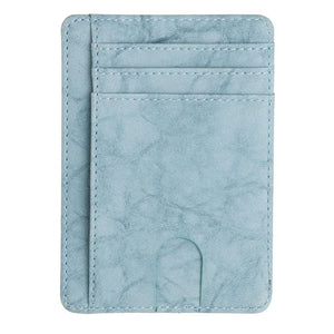 Slim RFID Blocking Leather Wallet Credit ID Card Holder Purse Money Case for Men Women Fashion Bag 11.5x8x0.5cm | TageUnlimited