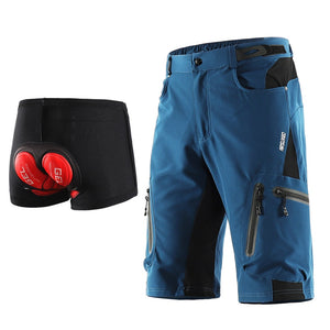 ARSUXEO Men Outdoor Sports Cycling Shorts MTB Downhill Trousers Mountain Bike Bicycle Shorts Water Resistant Loose Fit 1202 | TageUnlimited