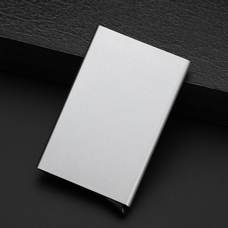 Anti-theft ID Credit Card Holder Minimalist Porte Carte Thin Aluminium Metal Wallets Pocket Case Bank Women Men Credit Card Box | TageUnlimited