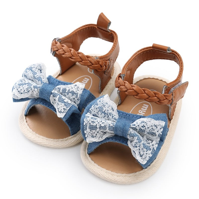 Baby Girl Shoes Infant Canvas Bow-knot Kids Beach Baby Walking Shoes First Walkers New | TageUnlimited