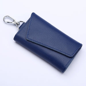 Genuine Leather Keychain Men Women Key Holder Organizer Pouch Cow Split Car Key Wallet Housekeeper Key Case Mini Card Bag | 0 | TageUnlimited