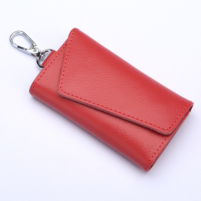 Genuine Leather Keychain Men Women Key Holder Organizer Pouch Cow Split Car Key Wallet Housekeeper Key Case Mini Card Bag | 0 | TageUnlimited